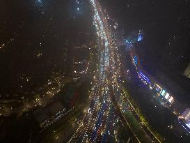 Vehicles Jam in Nanjing