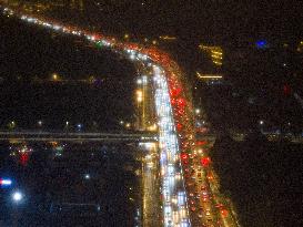 Vehicles Jam in Nanjing