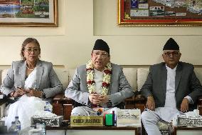 Nepal's Newly Appointed Chief Justice Prakashman Singh Raut Takes Charge Of Office.