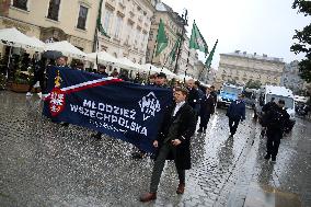 All-Polish Youth March In Krakow