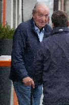 King Juan Carlos Leaving Restaurant - Spain