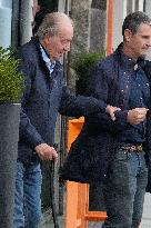 King Juan Carlos Leaving Restaurant - Spain