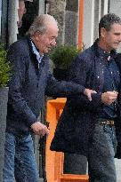 King Juan Carlos Leaving Restaurant - Spain