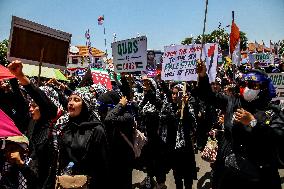 Pro Palestine Rally In Indonesia