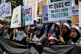 Pro Palestine Rally In Indonesia