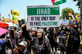 Pro Palestine Rally In Indonesia