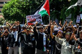 Pro Palestine Rally In Indonesia