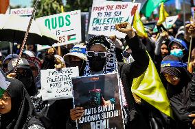 Pro Palestine Rally In Indonesia