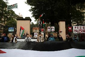 Solidarity Protest With Palestine In Krakow