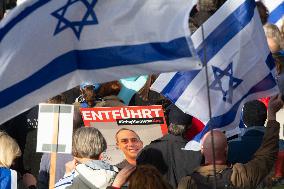 ''Bring Them Home'' Demo In Duesseldorf To Mark The First Anniversary Of The October 7 Hamas Attack