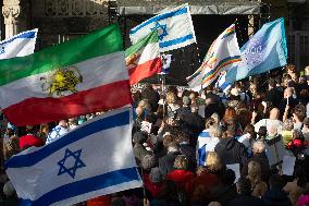 ''Bring Them Home'' Demo In Duesseldorf To Mark The First Anniversary Of The October 7 Hamas Attack