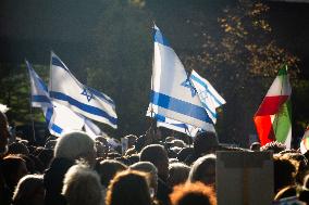 ''Bring Them Home'' Demo In Duesseldorf To Mark The First Anniversary Of The October 7 Hamas Attack