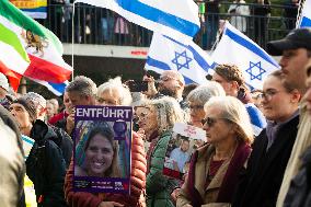 ''Bring Them Home'' Demo In Duesseldorf To Mark The First Anniversary Of The October 7 Hamas Attack