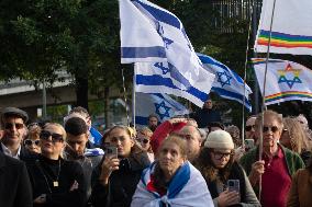 ''Bring Them Home'' Demo In Duesseldorf To Mark The First Anniversary Of The October 7 Hamas Attack