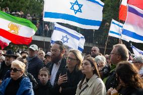 ''Bring Them Home'' Demo In Duesseldorf To Mark The First Anniversary Of The October 7 Hamas Attack