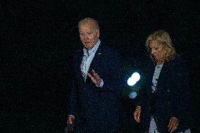 President Biden Arrives Back in Washington