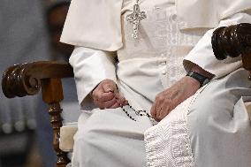 Pope Francis Leads Rosary Prayer For Peace - Rome