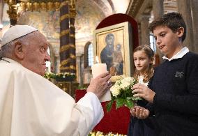 Pope Francis Leads Rosary Prayer For Peace - Rome