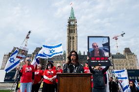 Pro-Israel Protestor During A Commemorative Ceremony In Ottawa