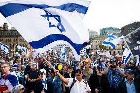 Pro-Israel Protestor During A Commemorative Ceremony In Ottawa