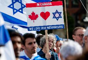 Pro-Israel Protestor During A Commemorative Ceremony In Ottawa