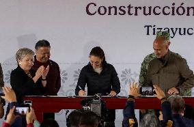 Claudia Sheinbaum, President Of Mexico, Signs The Start Of Preliminary Studies For The Construction Of The Tren Del Norte