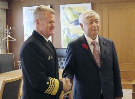 Japanese Defense Minister Nakatani meets U.S. Navy Adm. Paparo