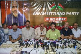 Engineer Rashid Press Conference In Kashmir