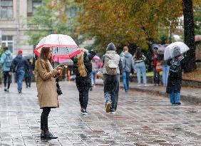 Rainy weather in Kyiv on October 7, 2024