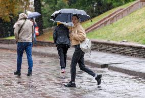 Rainy weather in Kyiv on October 7, 2024