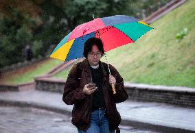 Rainy weather in Kyiv on October 7, 2024