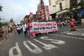 Protest March For Conflict In Gaza In Kolkata