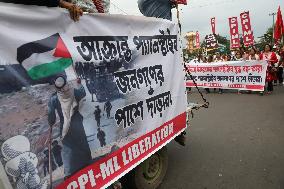 Protest March For Conflict In Gaza In Kolkata