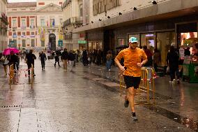 Rains Begin In Madrid