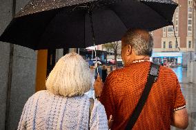 Rains Begin In Madrid