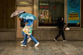 Rains Begin In Madrid