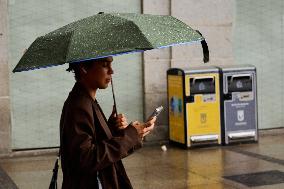 Rains Begin In Madrid