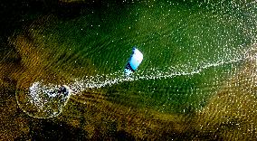 Kitesurfing on the North Sea