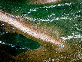 Kitesurfing on the North Sea