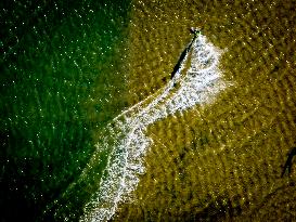 Kitesurfing on the North Sea