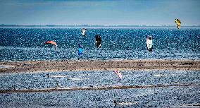 Kitesurfing on the North Sea