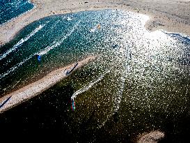 Kitesurfing on the North Sea