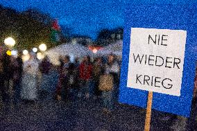 Pro Palestinian Gathering To Mark The One Year Anniversary Of Gaza Attack In Bonn