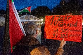 Pro Palestinian Gathering To Mark The One Year Anniversary Of Gaza Attack In Bonn