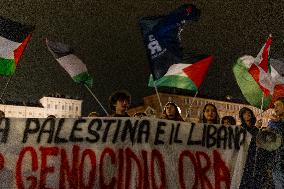 Pro-Palestinian Demonstrations In Turin.