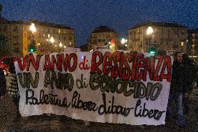 Pro-Palestinian Demonstrations In Turin.