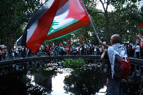 Demonstration Of The One Year Anniversary Of Hamas Attack On Israel