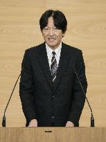 Japan crown prince at ceremony in Kyoto