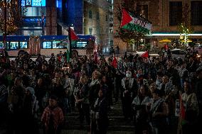 Pro-Palestine Rally Marking The Anniversary Of A Hamas Attack On Israel - Vancouver