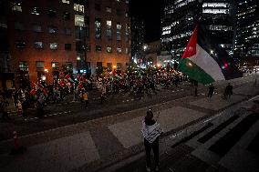 Pro-Palestine Rally Marking The Anniversary Of A Hamas Attack On Israel - Vancouver